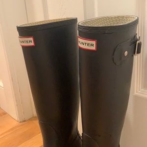Tall Navy Hunter Rainboots
